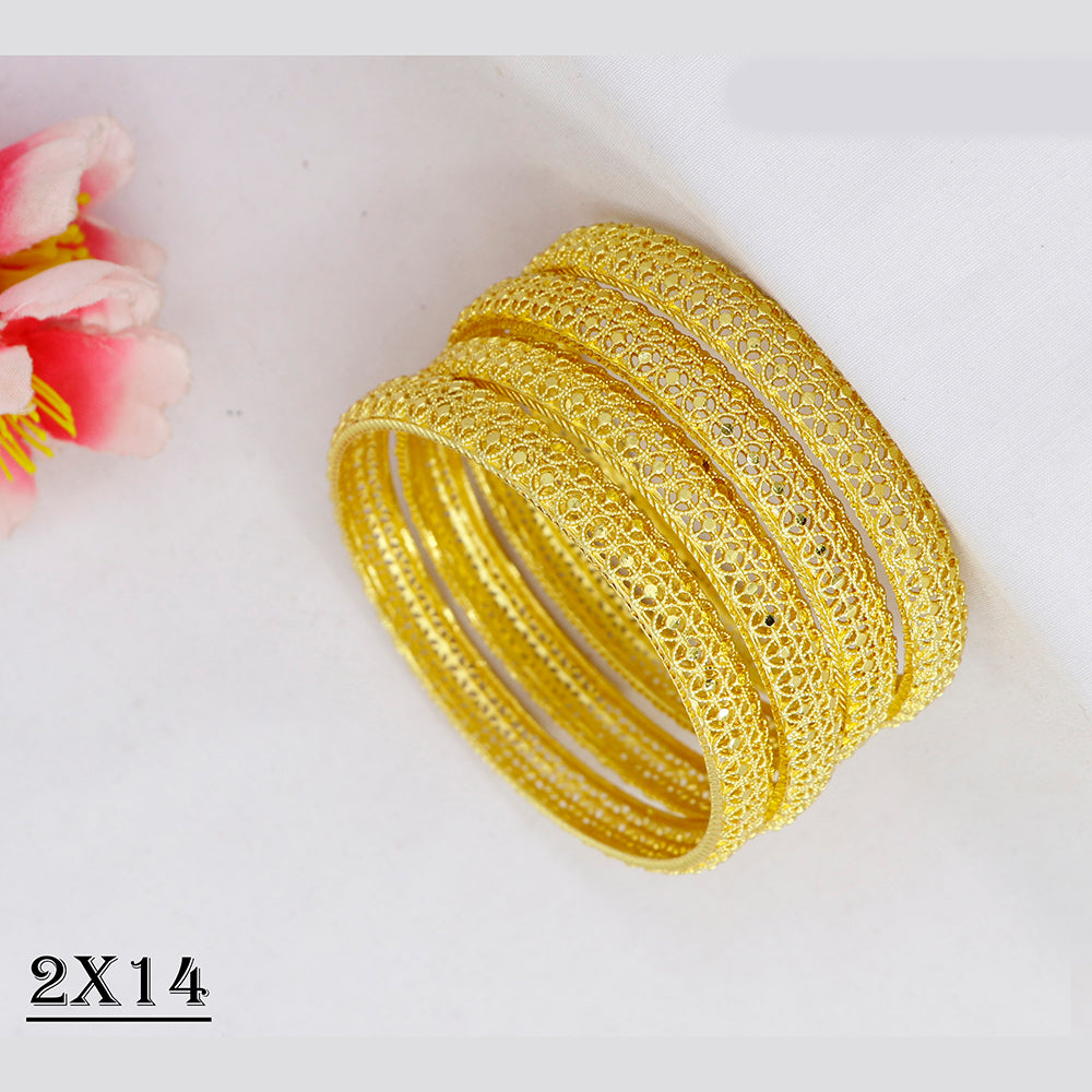 Mahavir Elegant Gold Plated Traditional Bangles Set