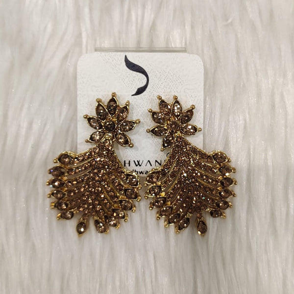 Dhwani Gold Plated Austrian Stone Dangler Earrings