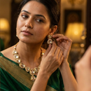 Wearhouse Fashion Stylish Kundan Stone Necklace Set