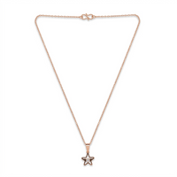 Urthn Trendy Star shape Rose Gold-Plated Chain Pendant(Pack of 12)
