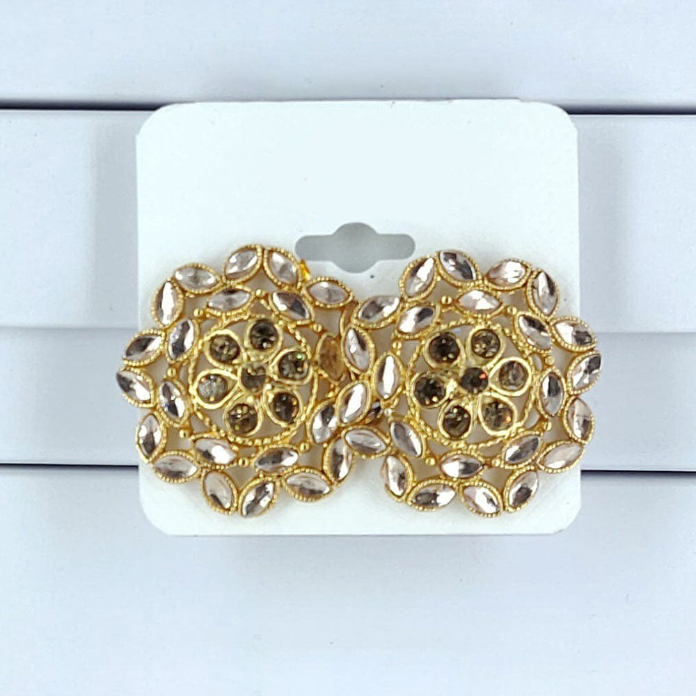 Corbeda Fashion Gold Plated Crystal Stone Stud Earrings