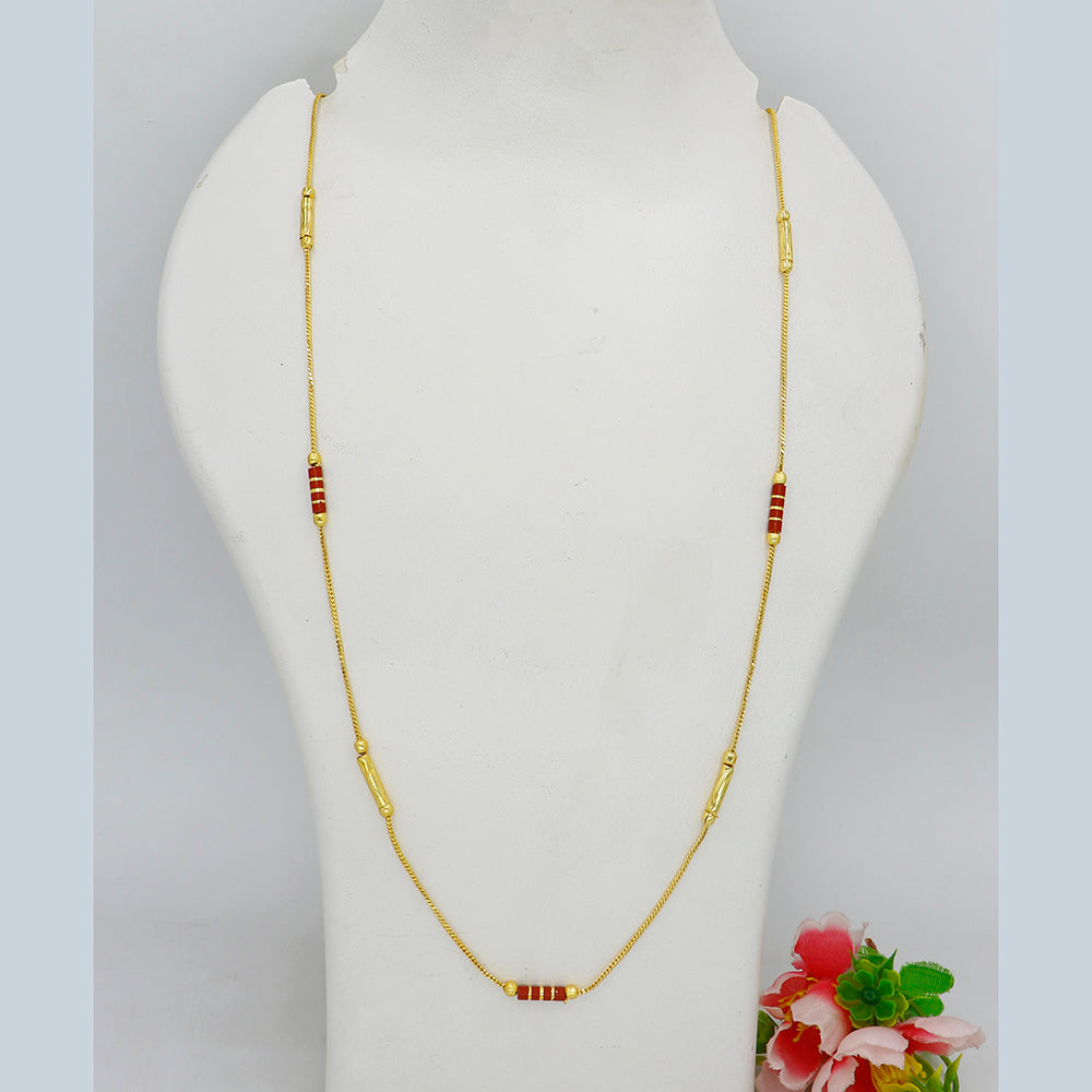 Mahavir Gold Plated Chain