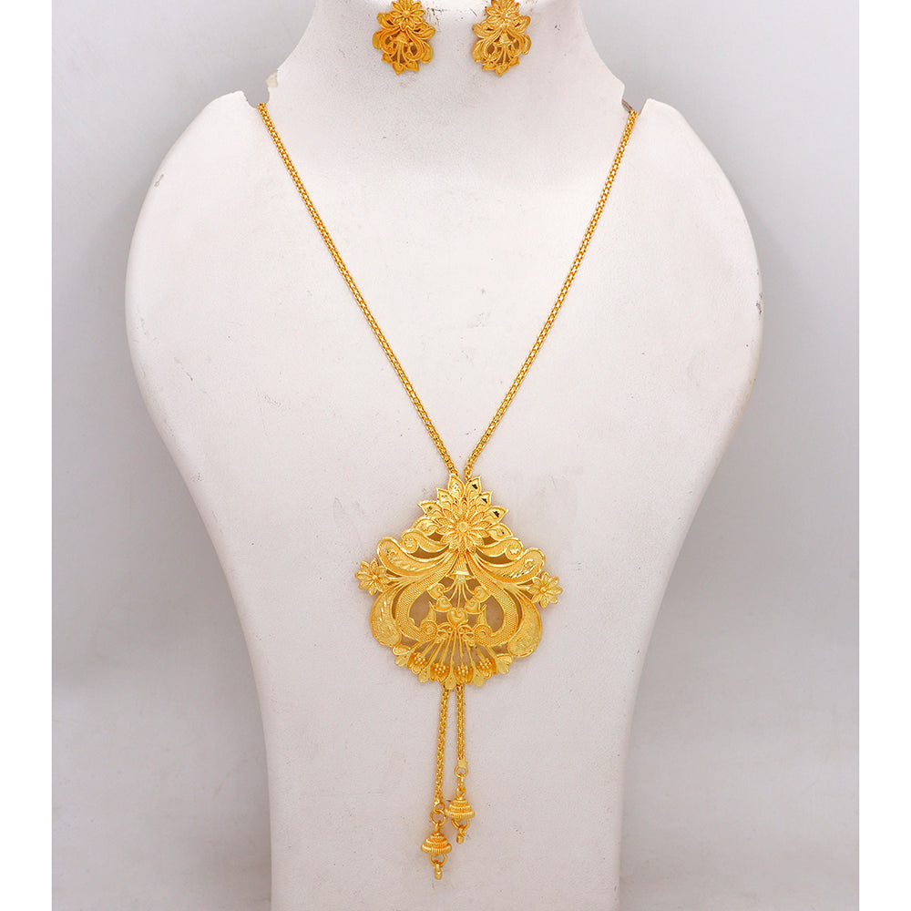 Mahavir Traditional Gold Forming Necklace Set  (Pack of 12)