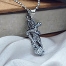 Urthn Silver Chain  Hanuman  Pendant for Men (Pack Of 6)