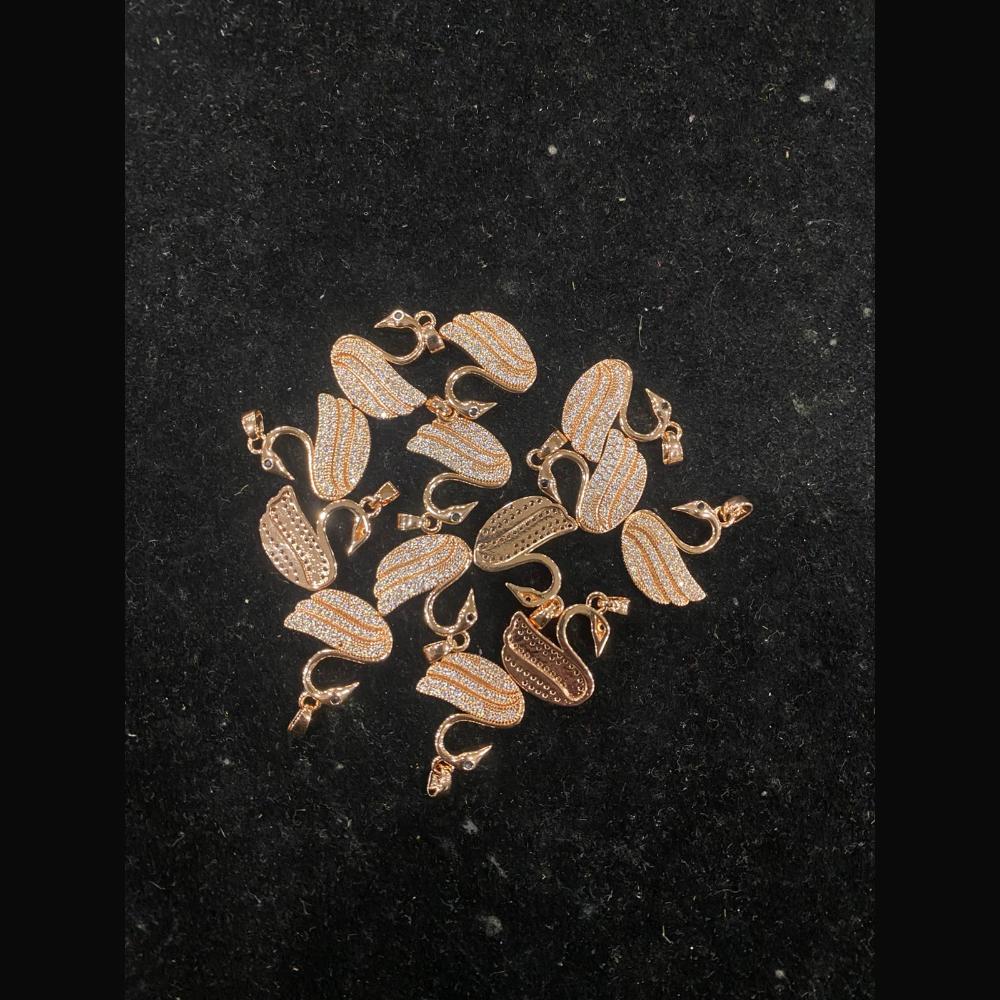Mahavir Gold Plated Sparkling Austrian Stones Charm