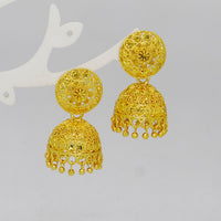 Mahavir DYE Gold Plated Premium Pearl Jhumki Earrings