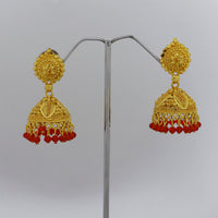 Mahavir DYE Gold Plated Premium Pearl Jhumki Earrings
