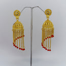 Mahavir DYE Gold Plated Premium Pearl Jhumki Earrings