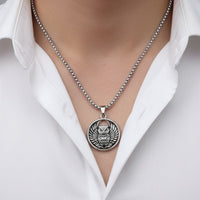 Urthn Owl Chain Pendant For Men (Pack Of 6)