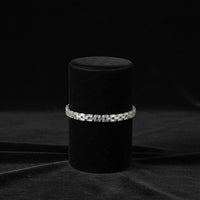 Urthn Silver Plated Crystal Stone 3 Line Bracelet