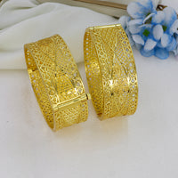 Mahavir Dye Gold Plated Designer Openable Bangles Set  (Pack of 12)