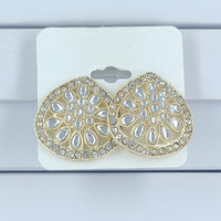 Corbeda Fashion Gold Plated Stud Earrings