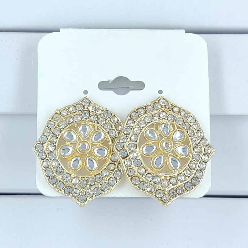 Corbeda Fashion Gold Plated Stud Earrings