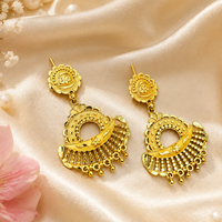 Mahavir DIY Gold Plated Traditional Jhumki Earrings