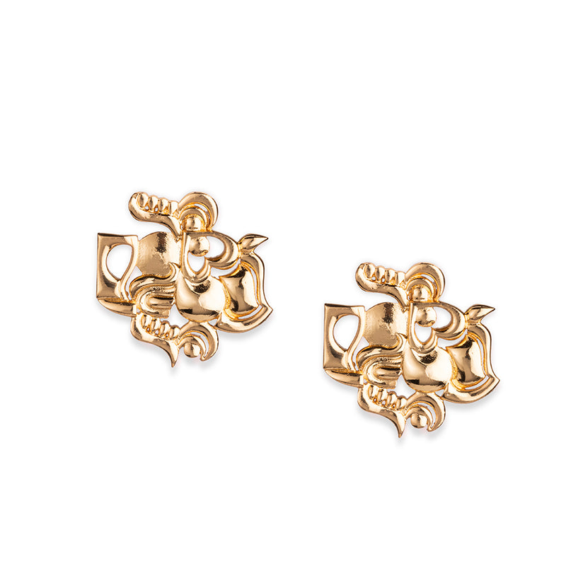 Gaurish Gold Plated Tribal Stud Earrings