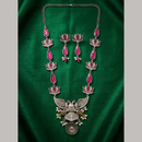Wearhouse Fashion Premium 2 Tone Plated Pota Stone Necklace Set