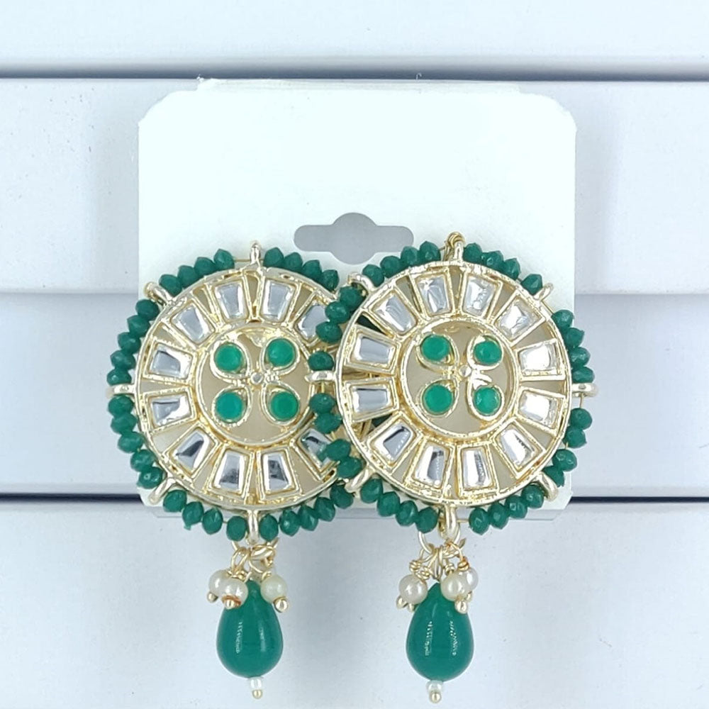 Corbeda Fashion Gold Plated Kundan Stone Dangler Earrings