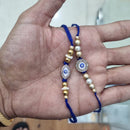 Naitika Arts Gold Plated Evil Eye Rakhi Combo Set