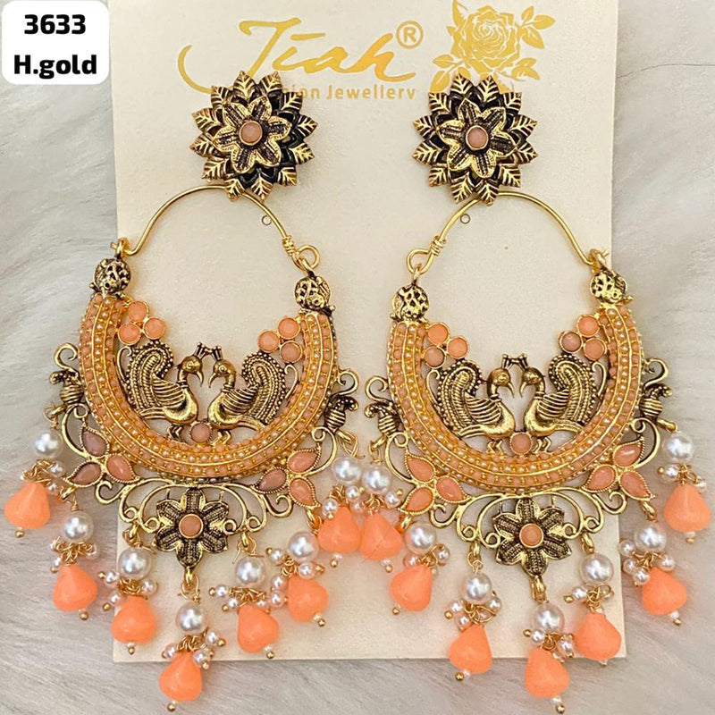 Jiah Art Jewellery Gold Plated Dangler Earrings (Assorted Color)