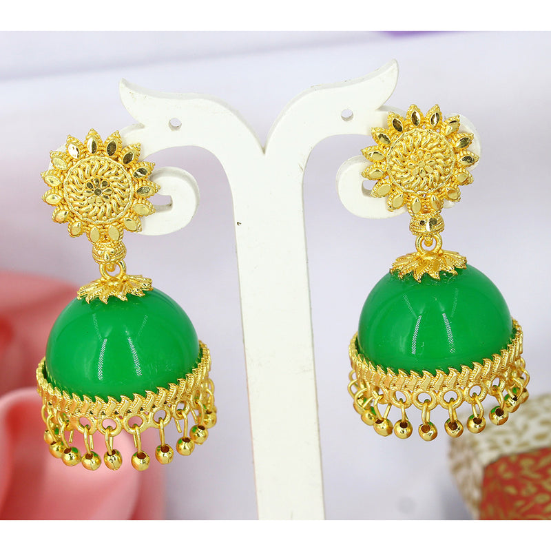 Mahavir Gold Plated Jhumki Earrings