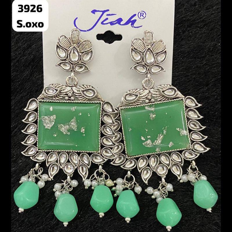 Jiah Art Jewellery Silver Plated Dangler Earrings (Assorted Color)