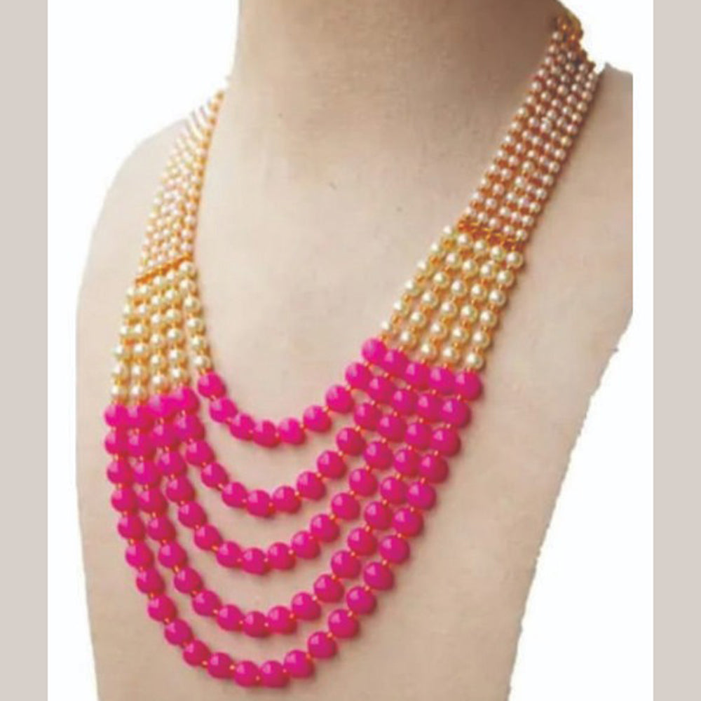 DNJ Jewelry Trendy Beads Multi- Layer Long Necklace 