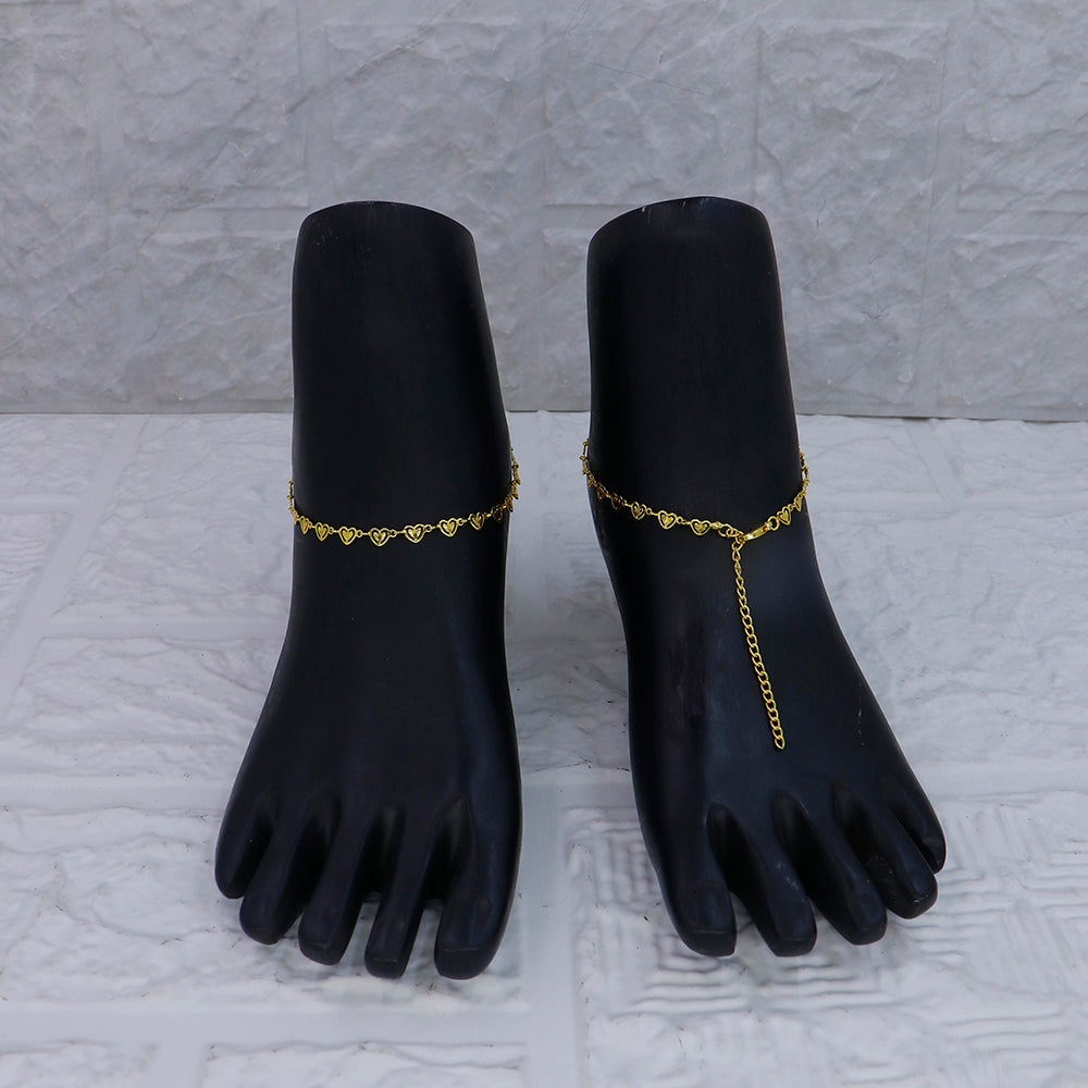 Mahavir Dye Gold Traditional Payal \Anklet (Pack of 6)