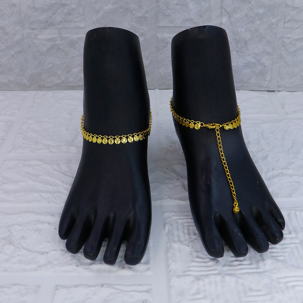 Mahavir Dye Gold Plated Traditional Payal \ Anklet  (Pack of 12)