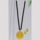 Mahavir Gold Plated Pearls Long Necklace Set