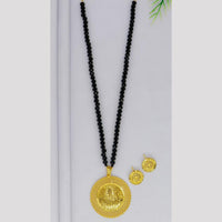 Mahavir Gold Plated Pearls Long Necklace Set