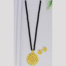 Mahavir Gold Plated Pearls Long Necklace Set