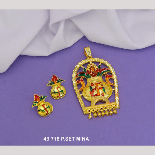 Mahavir Gold Pendant Set