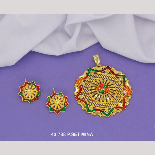 Mahavir Gold Pendant Set