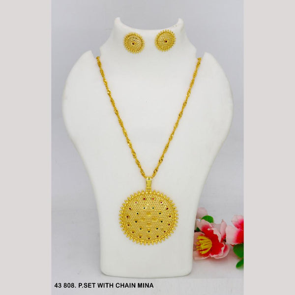 Mahavir Gold Chain Pendant Set