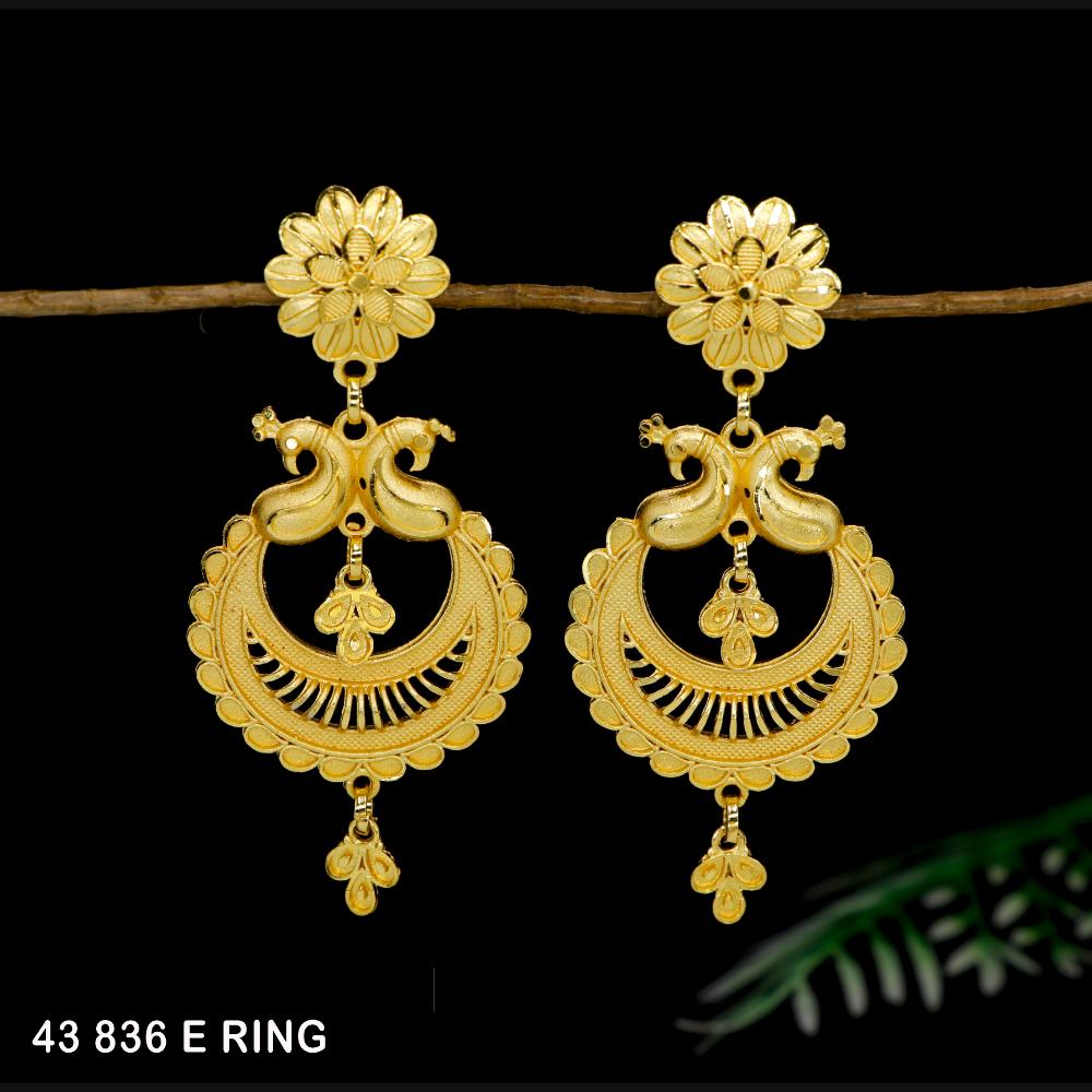 Mahavir Gold Plated Dangler Earrings