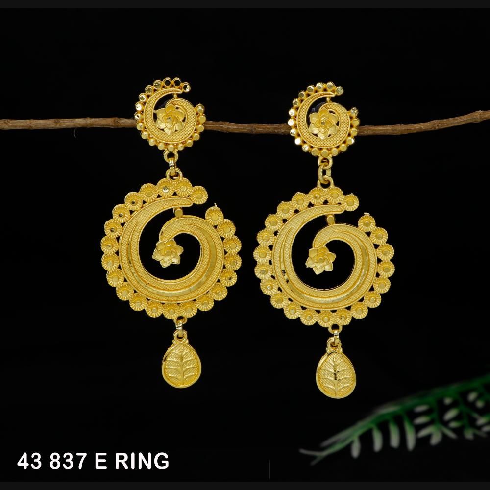 Mahavir Gold Plated Dangler Earrings