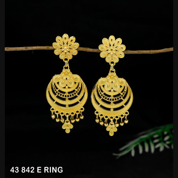 Mahavir Gold Plated Dangler Earrings