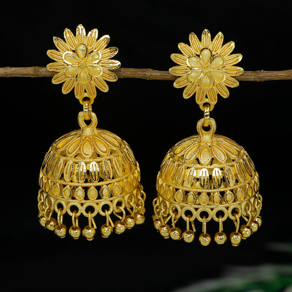 Mahavir  Gold Plated Jhumki Earrings