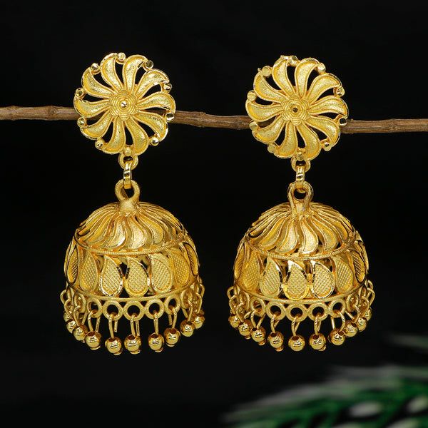 Mahavir  Gold Plated Jhumki Earrings