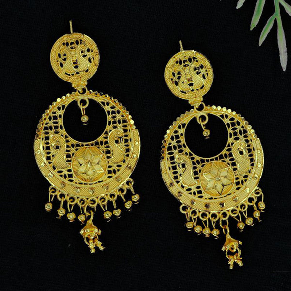 Mahavir Gold Plated Dangler Earrings