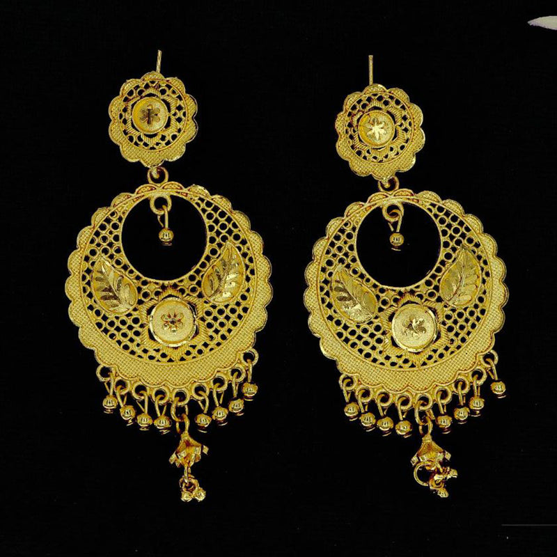 Mahavir Gold Plated Dangler Earrings