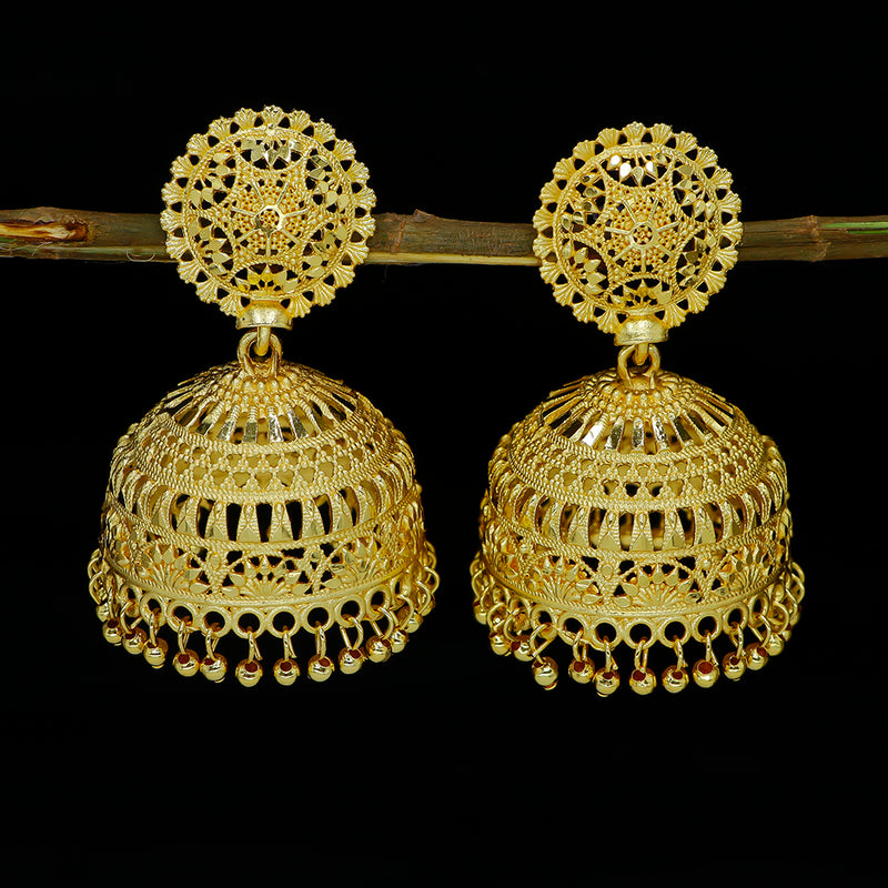 Mahavir  Gold Plated Jhumki Earrings