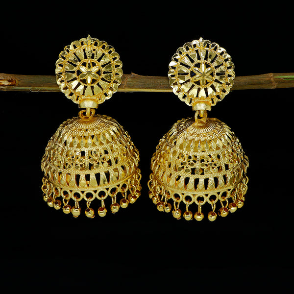 Mahavir  Gold Plated Jhumki Earrings