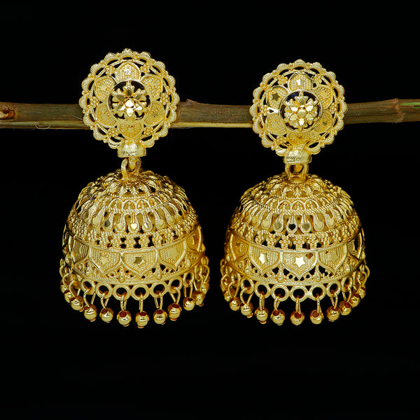 Mahavir  Gold Plated Jhumki Earrings