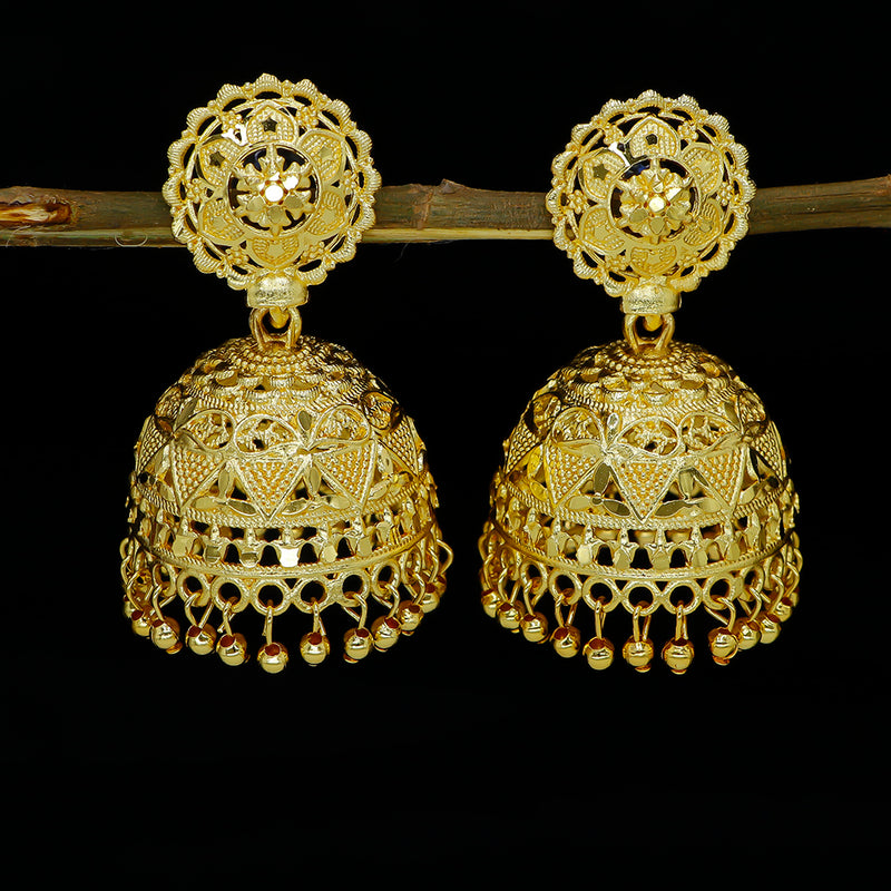 Mahavir  Gold Plated Jhumki Earrings