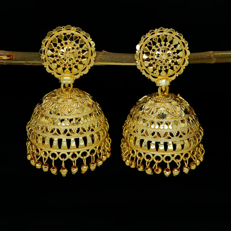 Mahavir  Gold Plated Jhumki Earrings