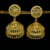 Mahavir  Gold Plated Jhumki Earrings