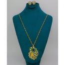 Mahavir Gold Meenakari Chain Pendant Set