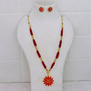 Mahavir Dye Meenakari And Pearl Chain Pendant Set 