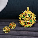 Mahavir Gold Plated Meenakari Pendant Set (Pack of 12)